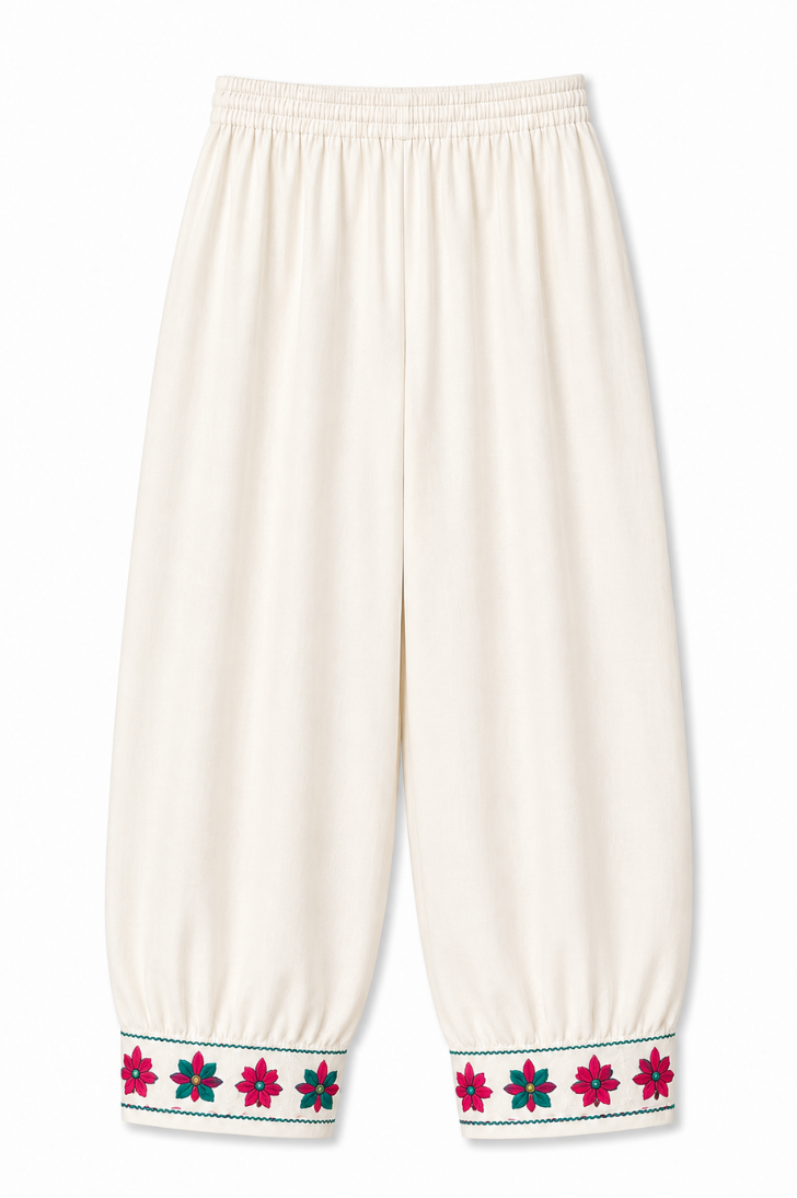 Kashmir Aari cotton Co-Ord Set | Light Gray